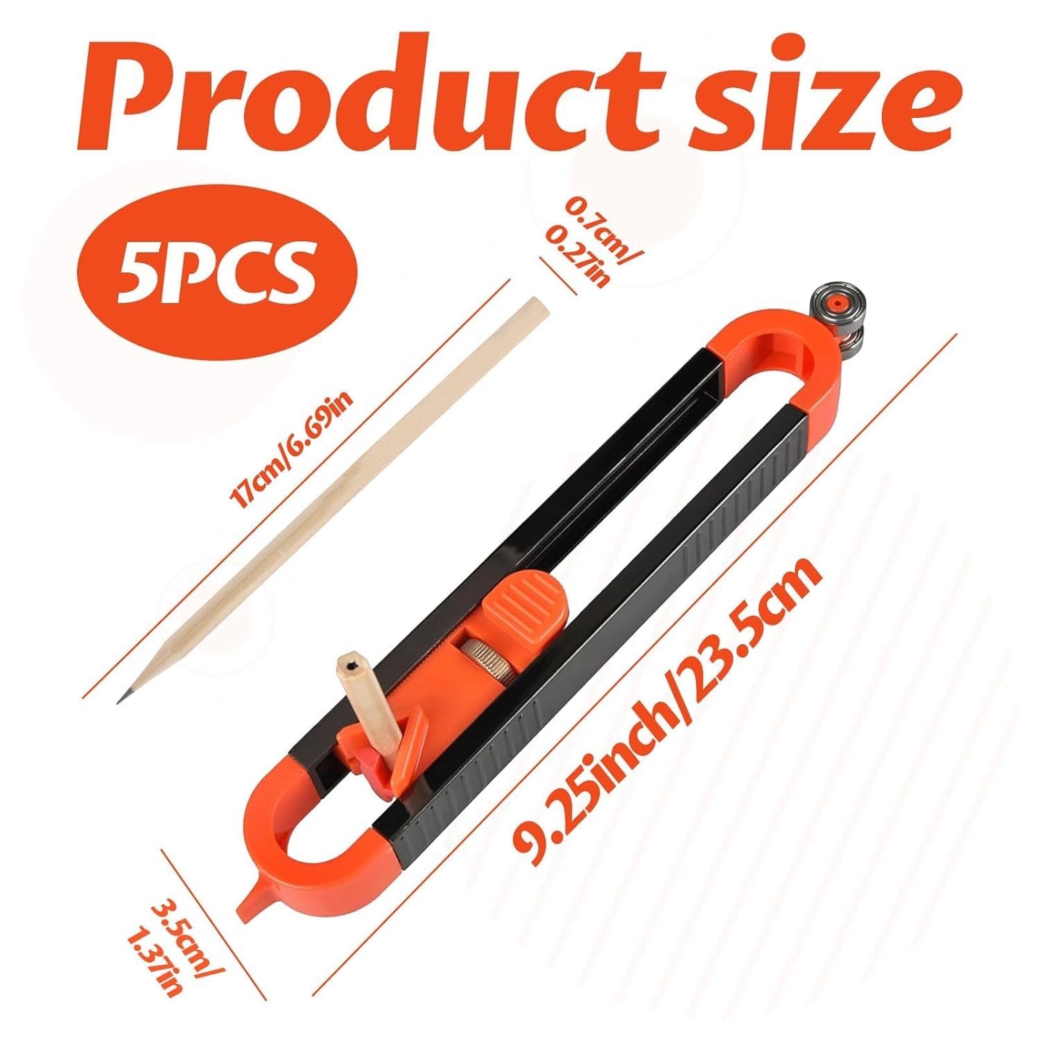 Scribe Tool,5Pcs Multi Functional Scribing Tool with Lock,Scribing Tool for Wood