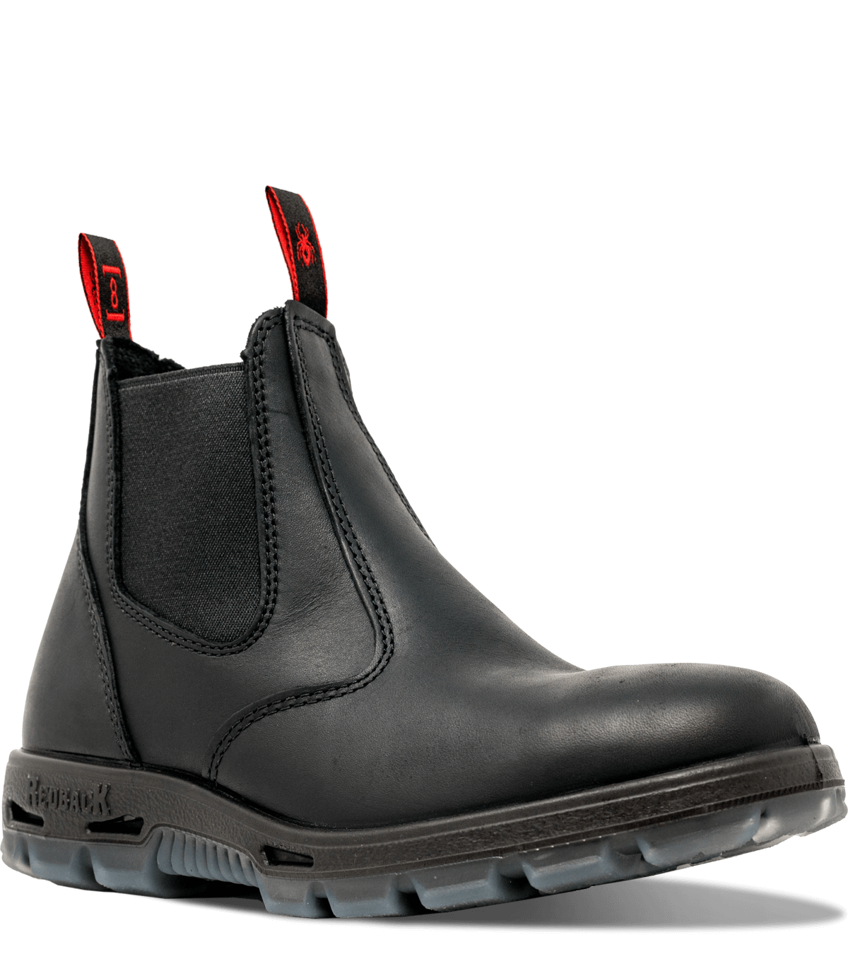 Redback Easy Escape Black Oil Kip Elastic Sided Soft Toe Work Leather Boot UBBK