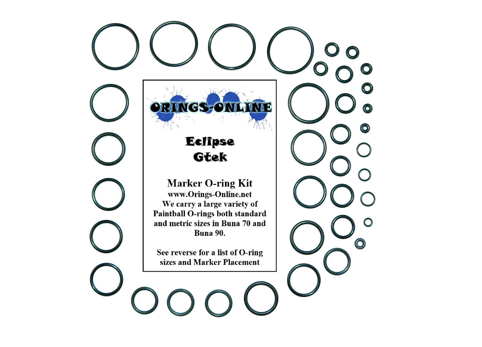 Planet Eclipse Gtek Paintball Marker O-ring Oring Kit 2 rebuilds - Aftermarket