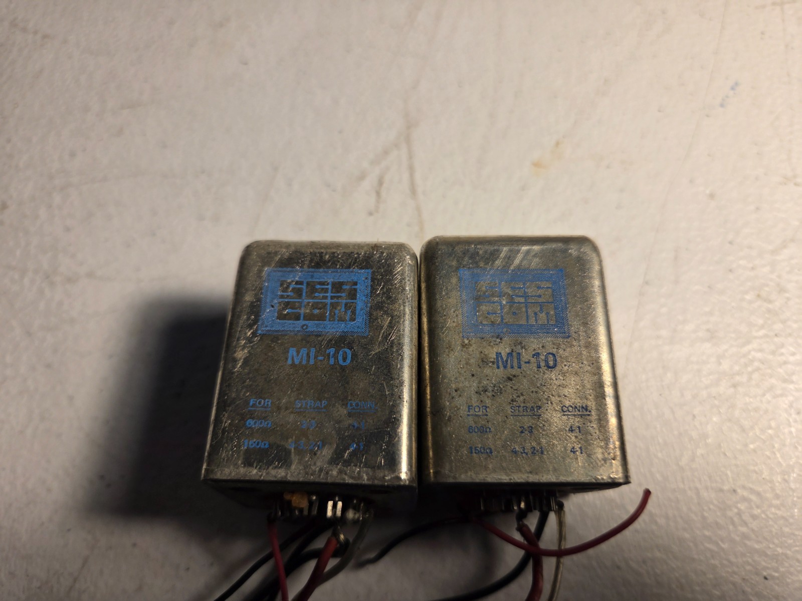 Pair SESCOM MI-10 600Ω/150Ω Matching Transformers Vintage Broadcast Audio Works