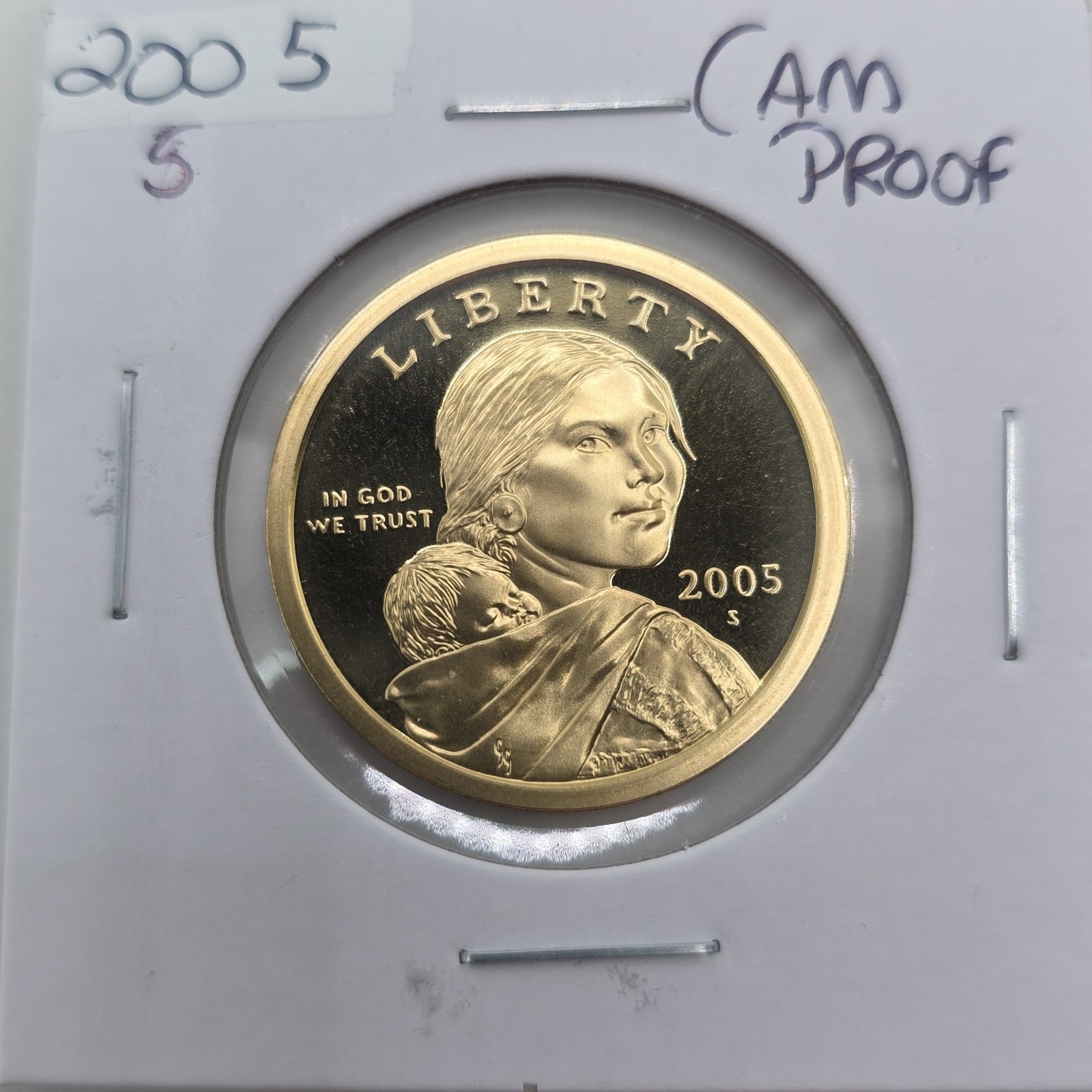 2005-S Native American Sacagawea Cameo PROOF Dollar BU (Brilliant Uncirculated)