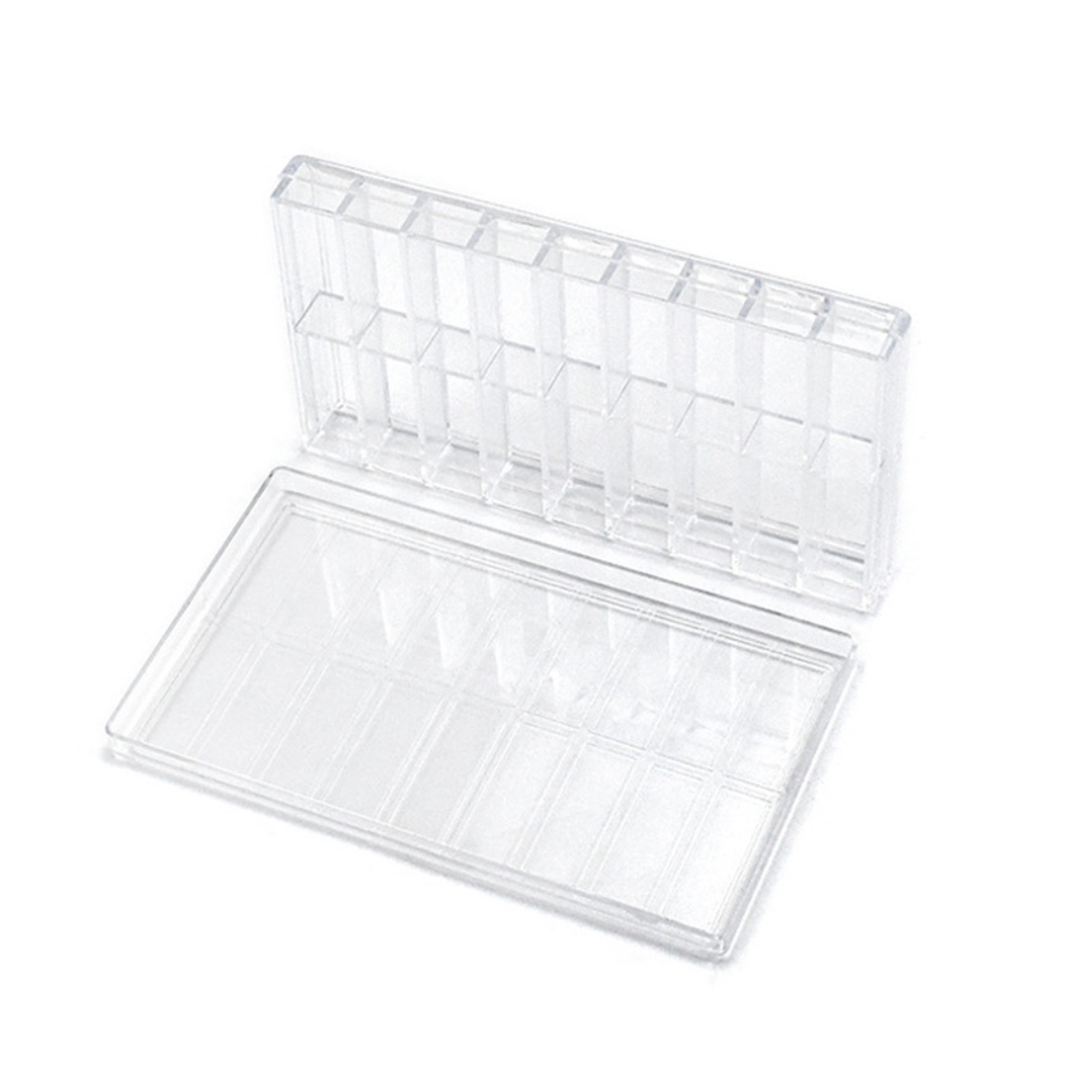 11*6.5*1.5cm Clear Rectangle 18 Grids Organizer Small Parts Storage Containers
