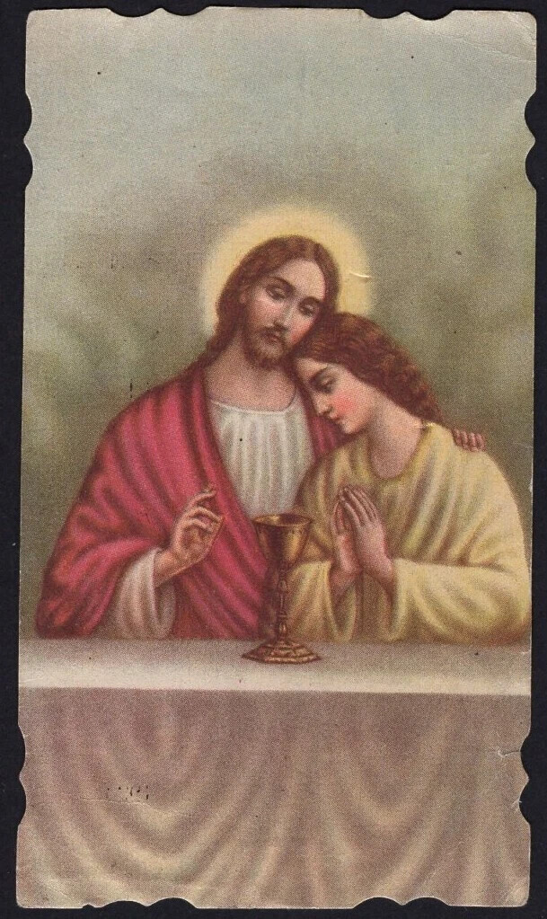Holy card antique de Jesus santino image pieuses estampa