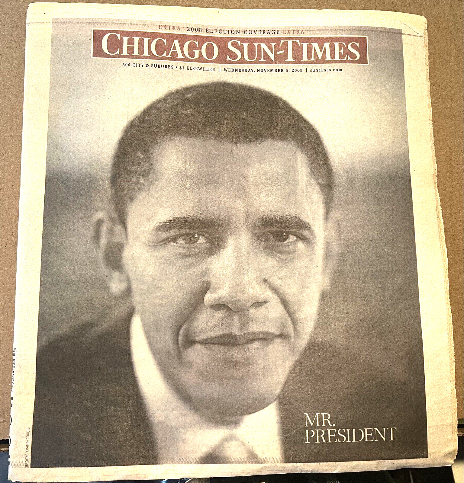 CHICAGO SUN-TIMES Mr President Obama  Free Shipping