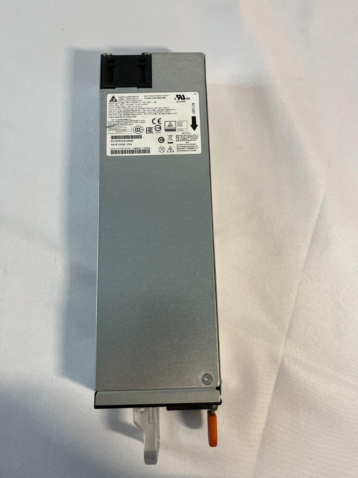 Delta Electronics DPS-1100CB-2 Gray 1100 Watts Switching Power Supply