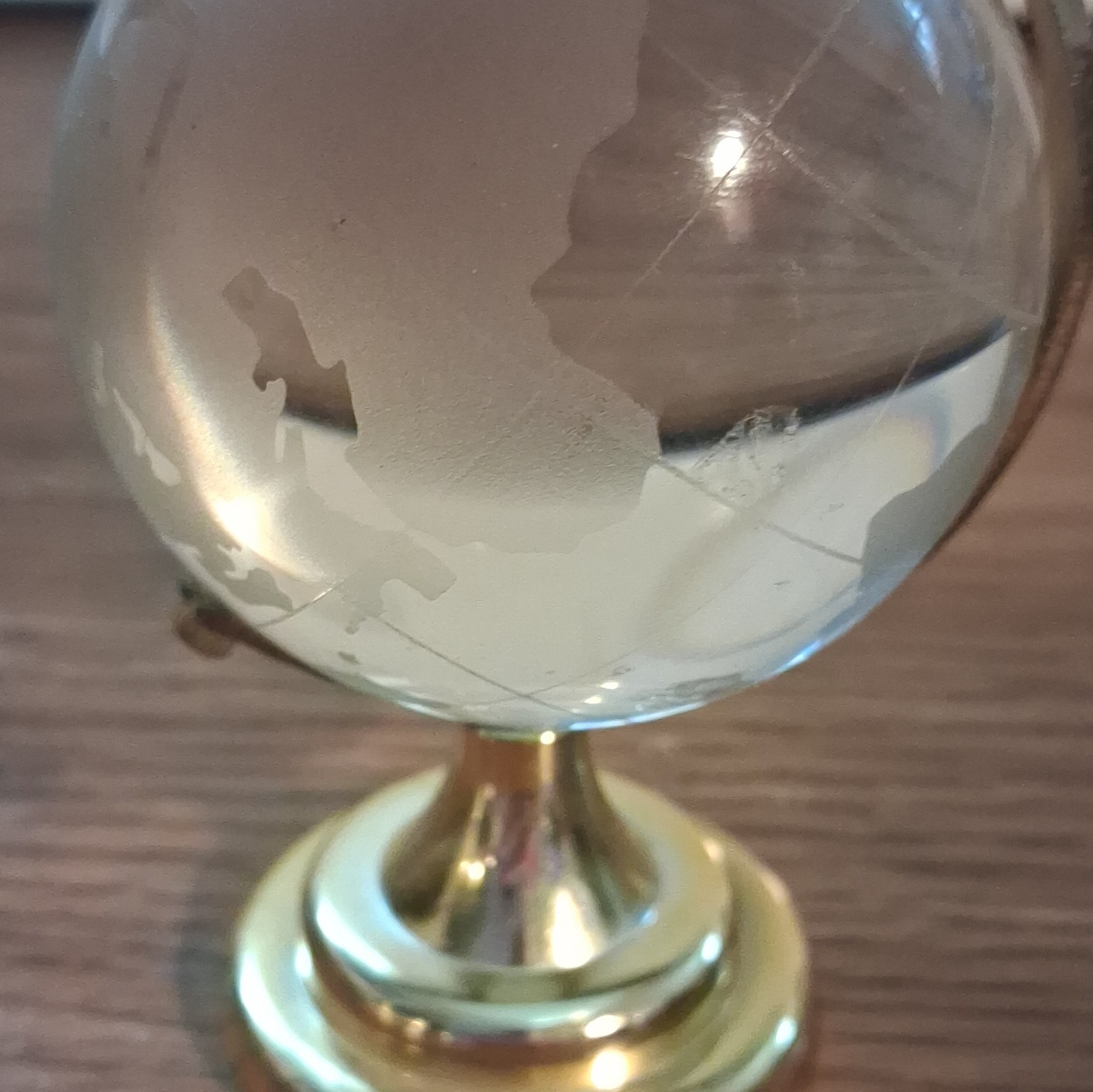 Clear Glass Tabletop Decorative Globe