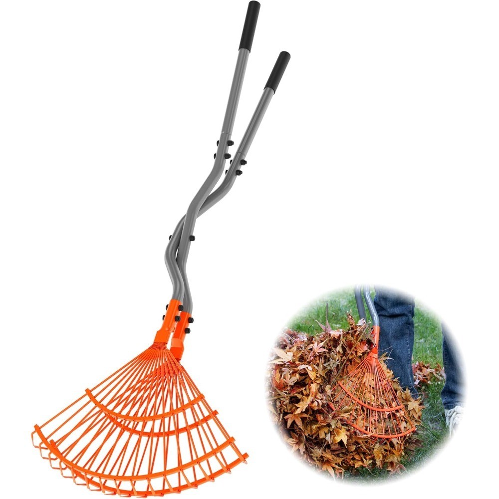 Rake for Leaves, Heavy Duty Leaf Picker Upper & Leaves Scooper, Leaf Grabber