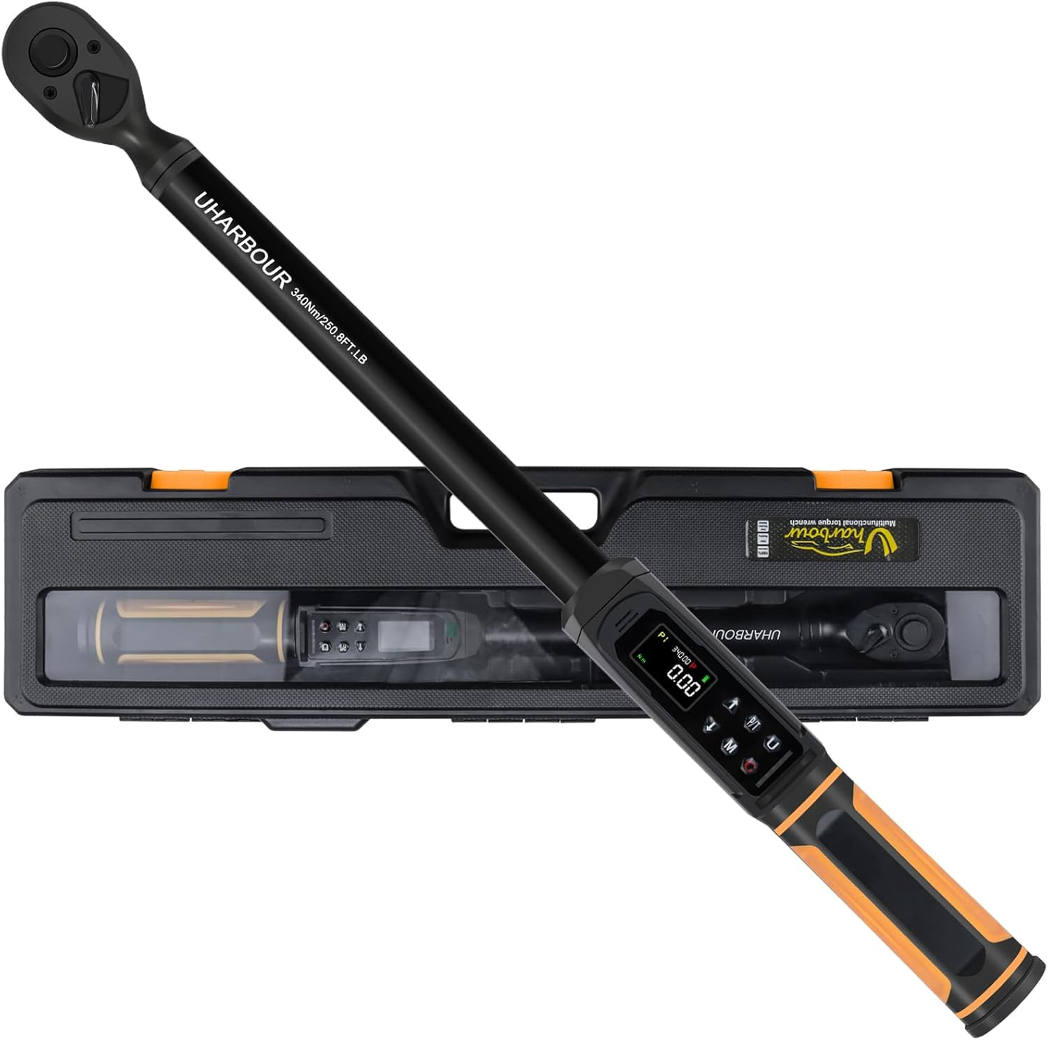 Digital Torque Wrench 1/2" Drive, 3.8-250.8 Ft.Lb, ±1% Accuracy, Alerts