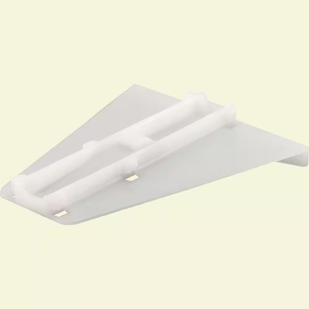 Drawer Track Delta Guide, White Plastic