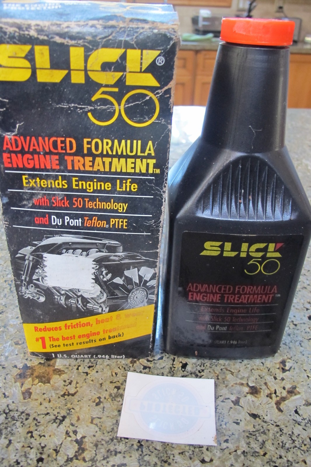Slick 50 Engine Treatment Advanced Formula 32oz © 1995 New In Box w Decal