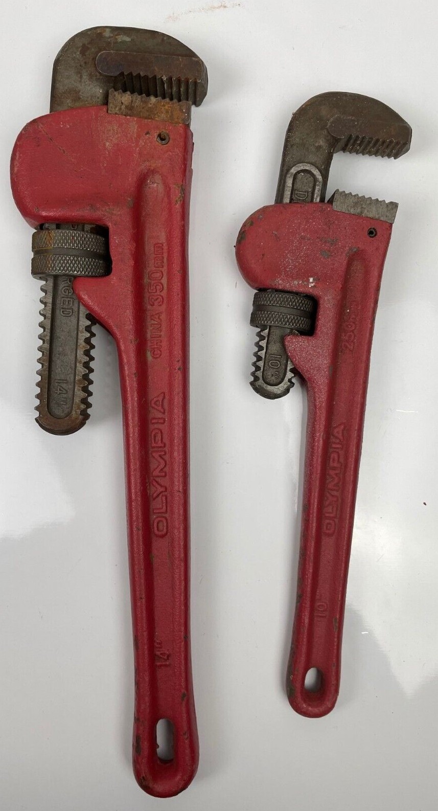 OLYMPIA 10” & 14'' Heavy Duty Pipe Wrenches Set