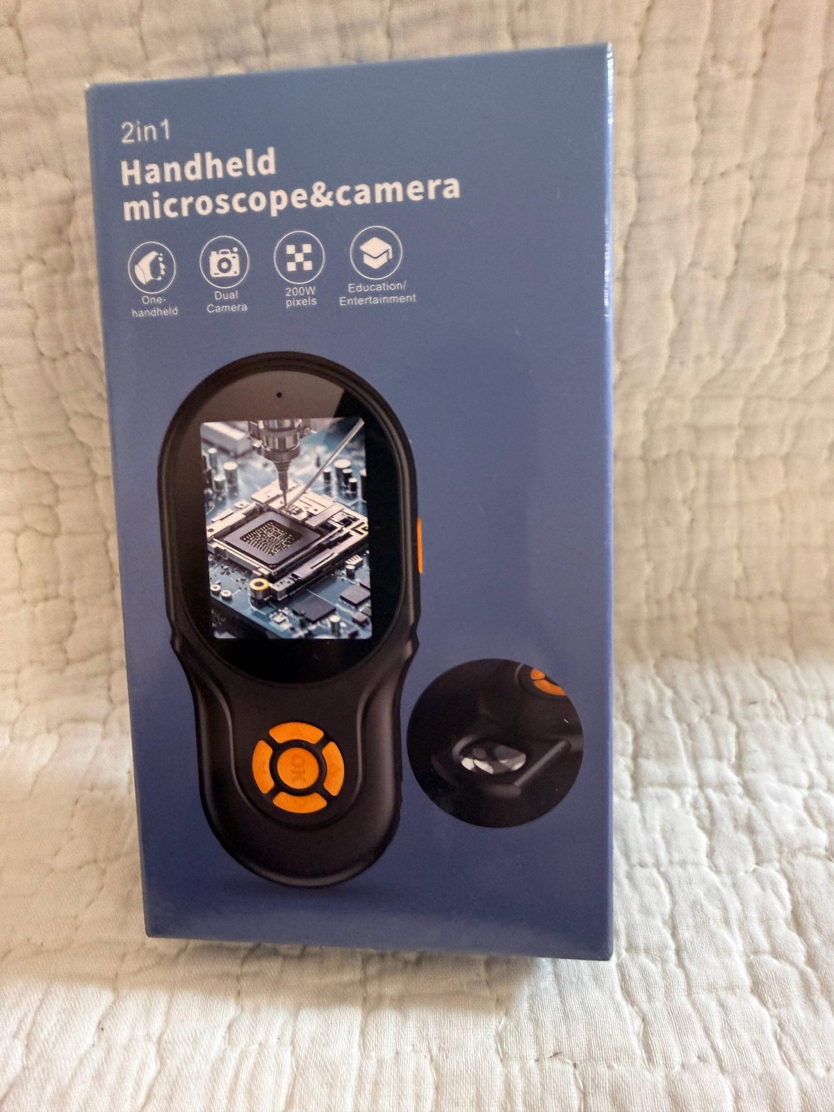 2-in-1 Handheld Kids Digital Microscope & Camera 200W Px