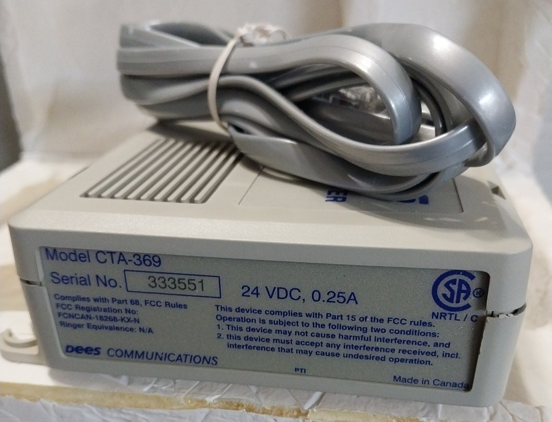 DEES CTA-369 Centrex Terminal Adaptor & Power Supply