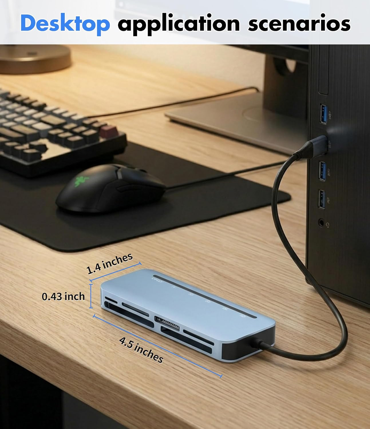 Cfast Card Reader - USB 3.0 5Gbps 6-In-1 Cfast/Cf/Sd/Tf/Ms/Xd Card Adapter