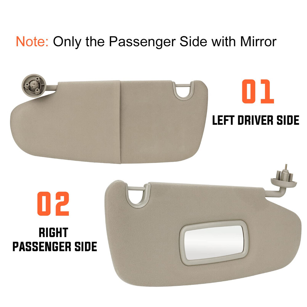 Pair Sun Visor Set For 2002-2009 Dodge Ram 1500 2500 3500 Left + Right