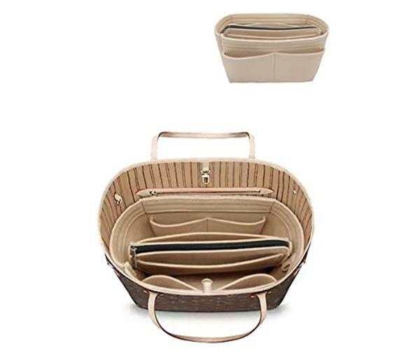 Felt Purse Bag Organizer Insert with zipper Bag Tote  Assorted Sizes , Colors