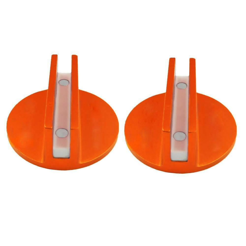 2X Slotted Universal Magnetic Jack Pad Pinch Weld Frame Rail Adapter Orange