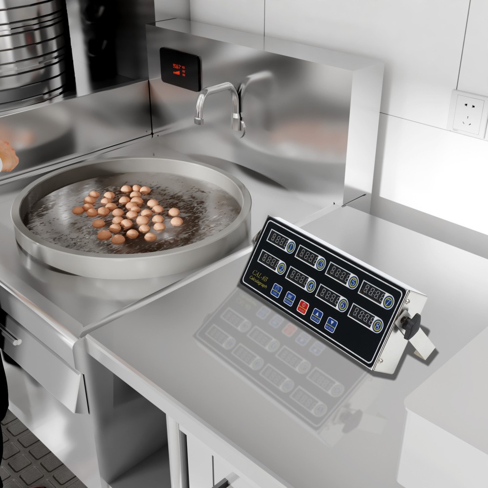 Stainless Steel 8 Channel Kitchen Timers LED Technology Kitchen Timer Digital