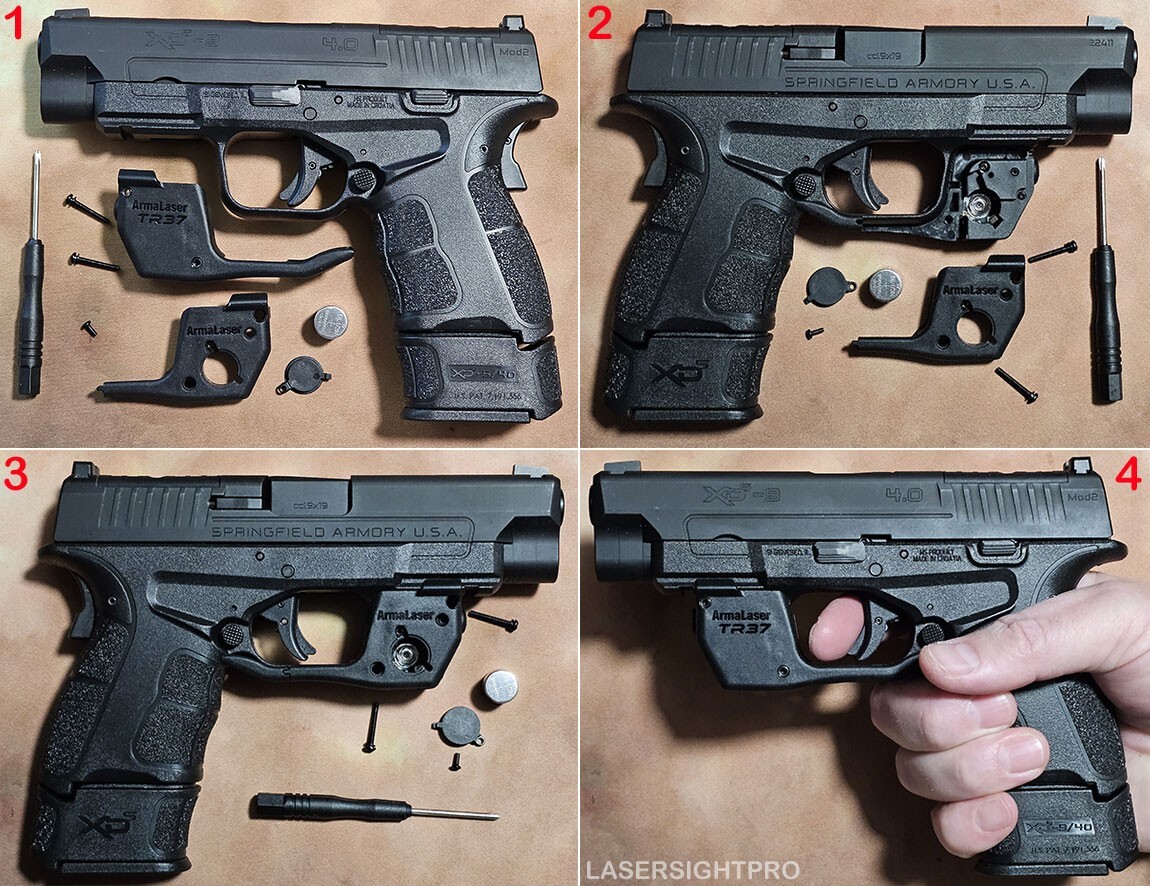 Arma Laser TR37 RED Sight for Springfield XD-S All versions w/ Touch On/Off