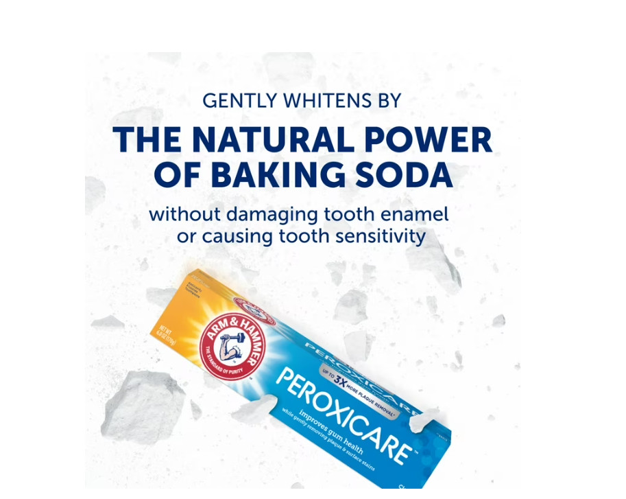 ARM & HAMMER Peroxicare Toothpaste, TWIN PACK (Contains Two 6Oz Tubes) – 4PACK