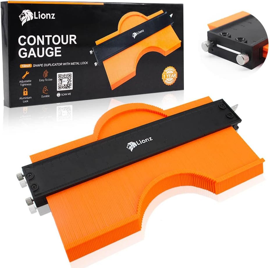 Contour Gauge Shape and Outline Tool - 10" Super Gauge Profile Tool with Lock an