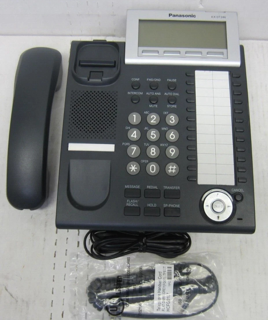 Panasonic KX-DT346-B Digital Phone W/ 6-Line LCD Display(Refurb) (3 In-Stock)