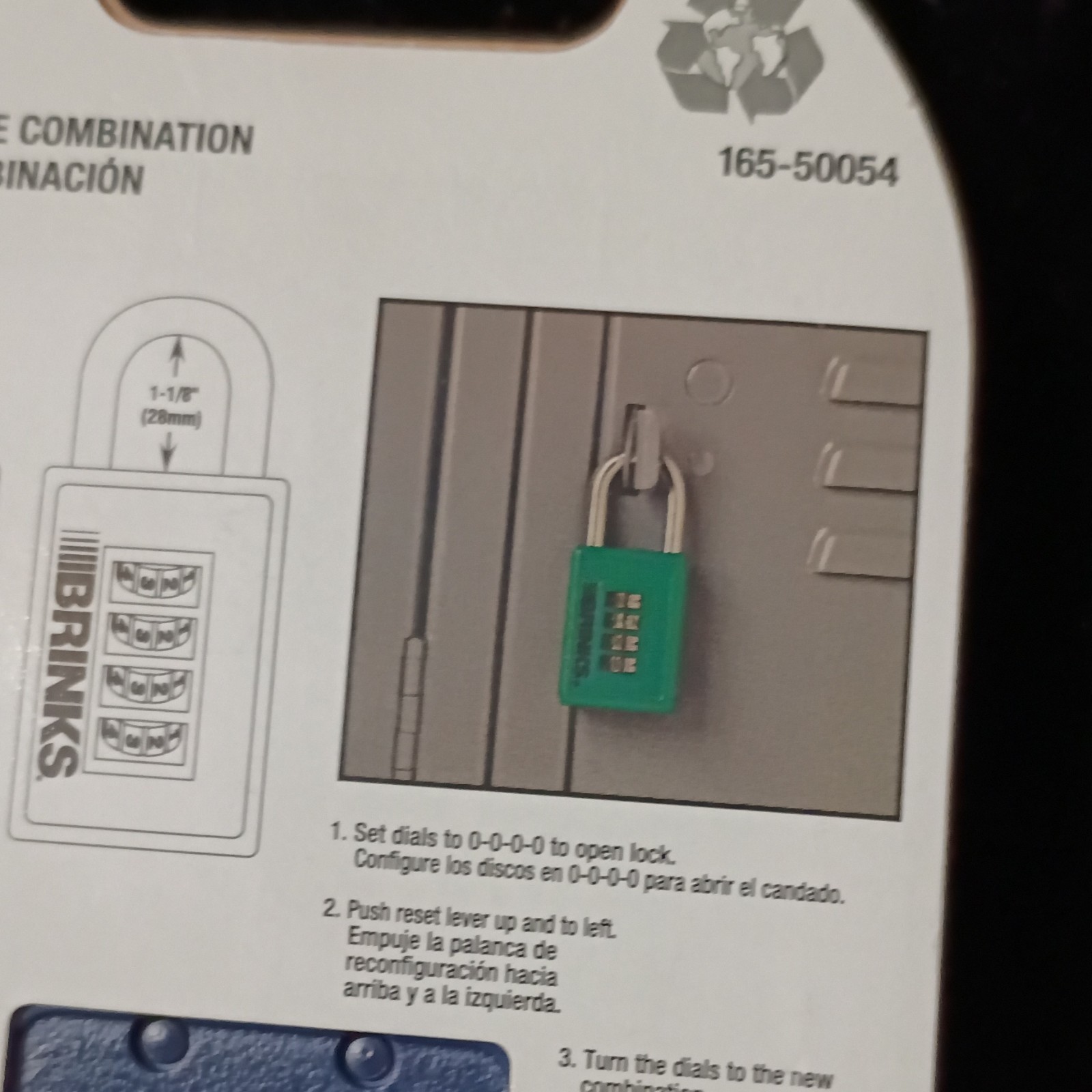 Brinks combination padlock