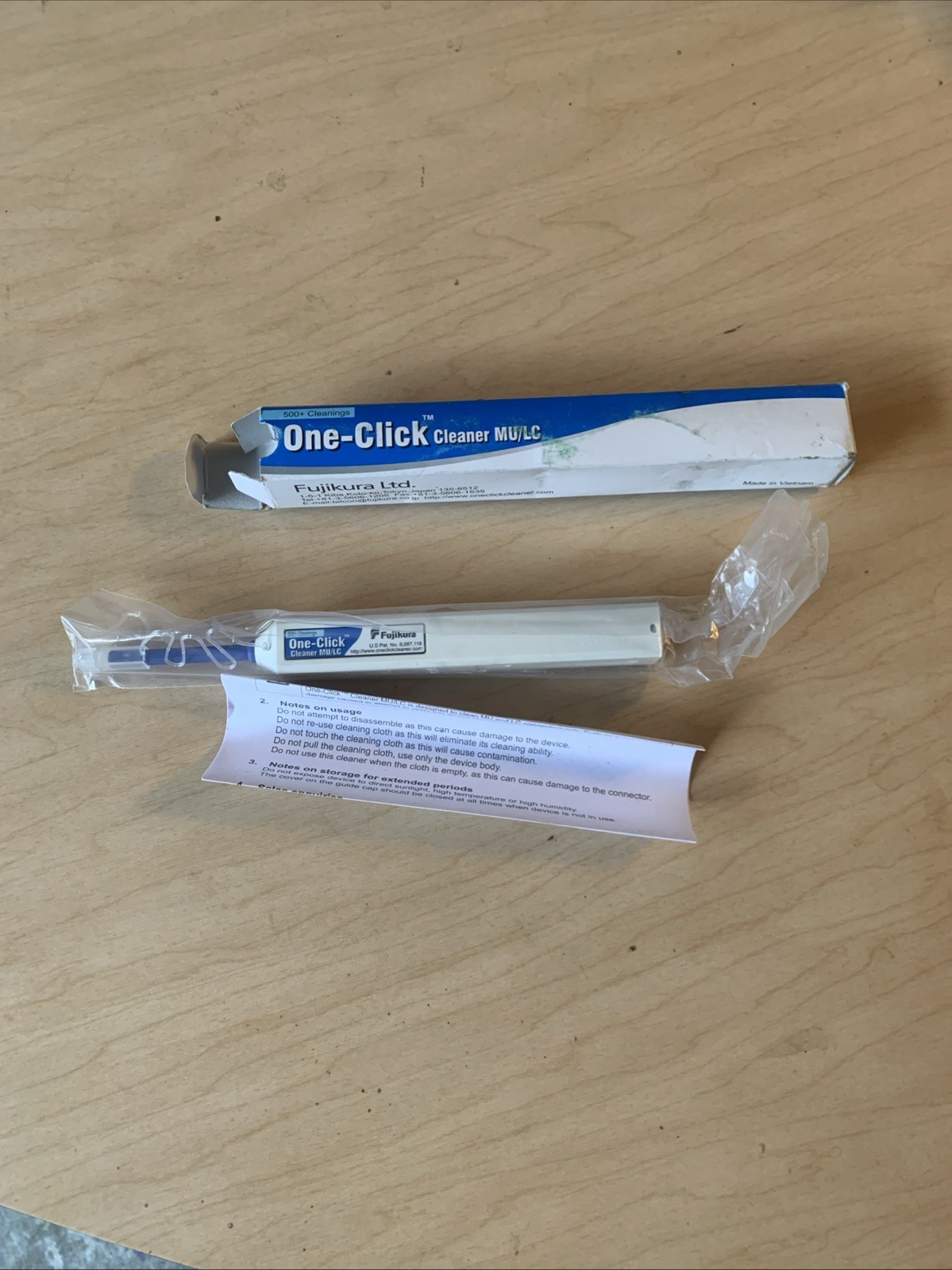Fujikura One-Click Cleaner MU/LC 500+ Cleaning