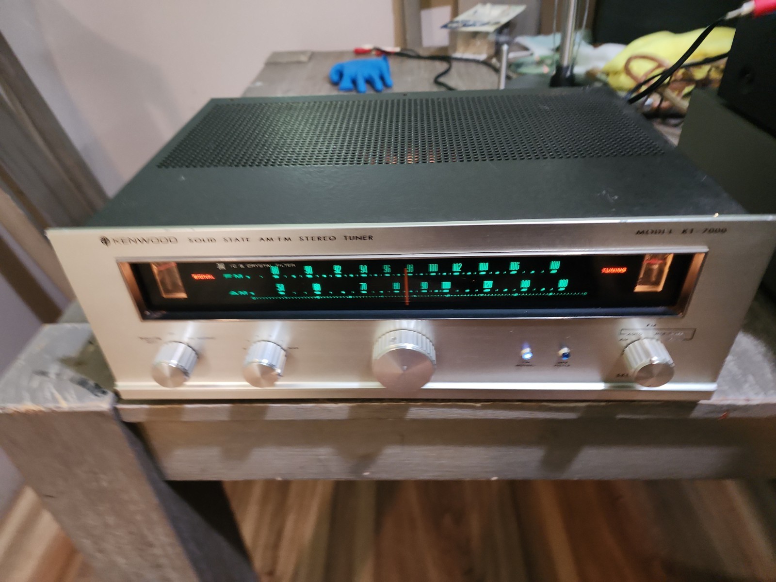 KENWOOD KT-7000 Solid State Am-Fm Stereo Tuner- Tested Working