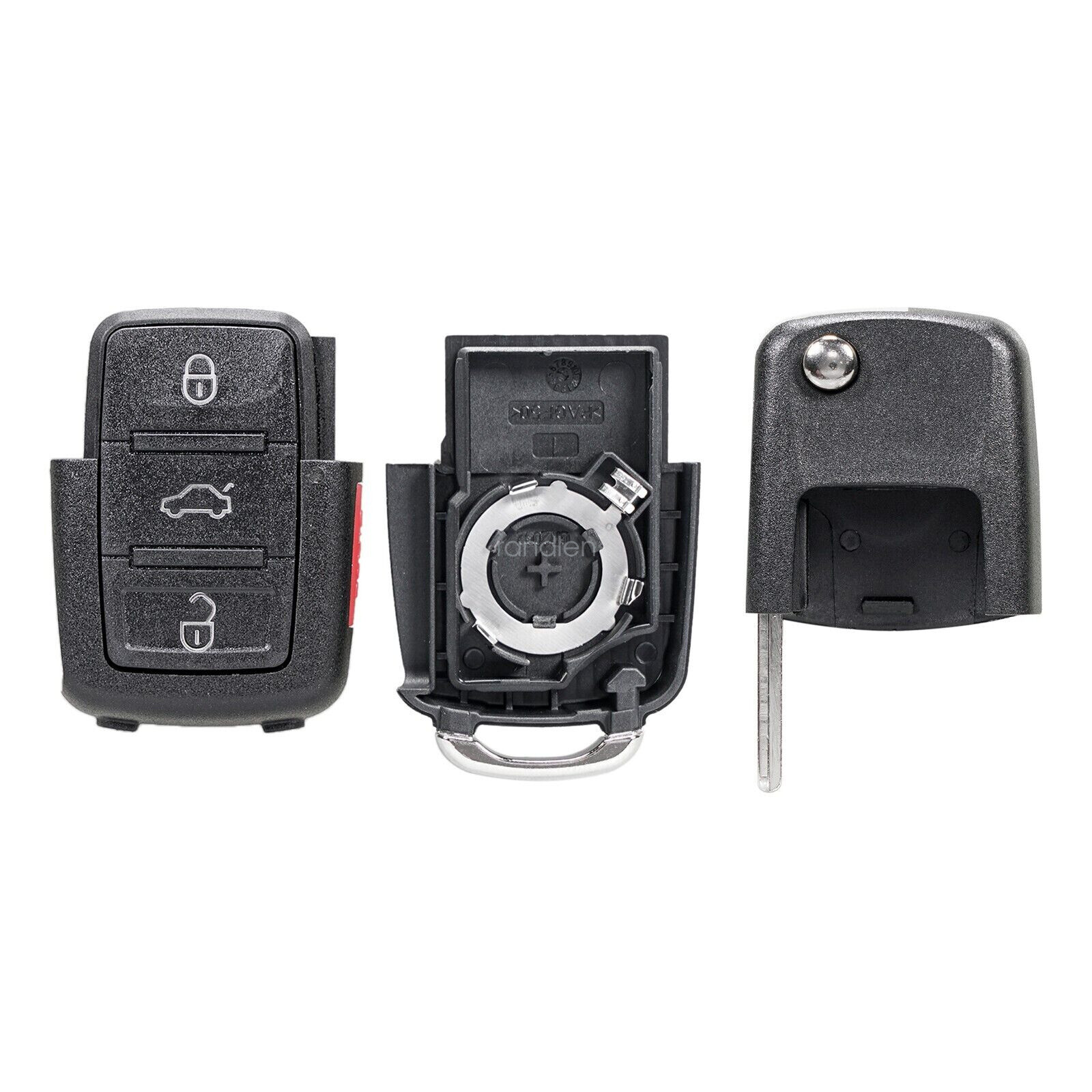 4 Button Key Fob Case Shell Replacement For VW Golf MK4 Beetle Jetta Passat GTI