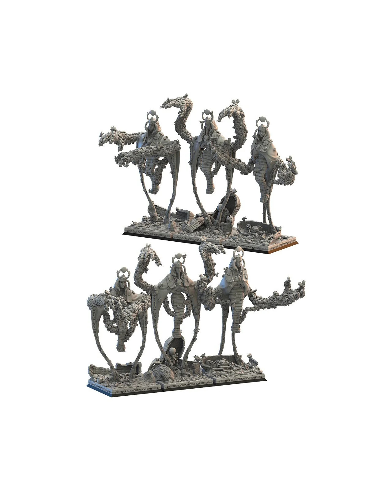 Sakmet Swarm Sorcerers (Set of 3) - 28-32mm - Resin Tabletop Miniatures
