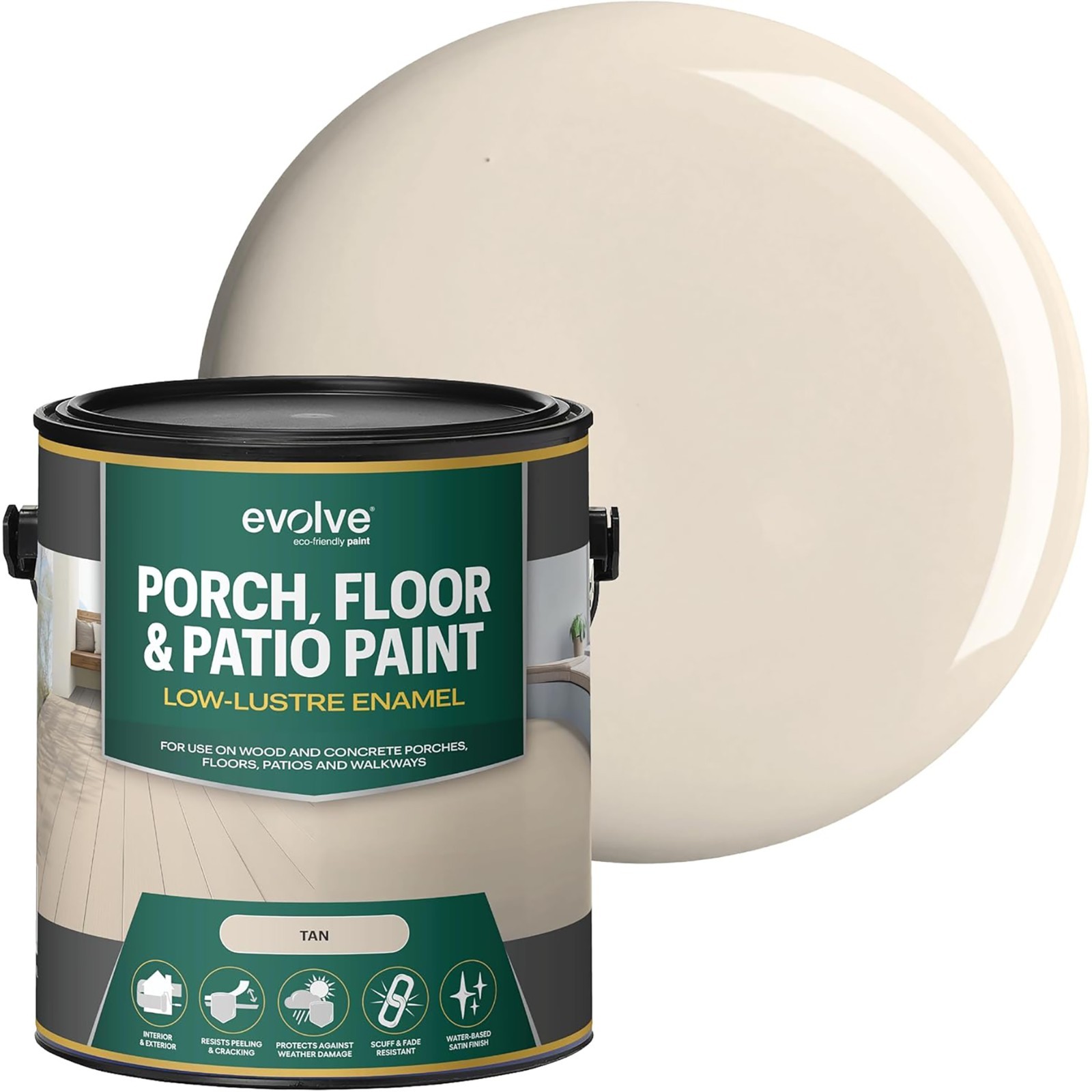 Evolve Porch & Floor Latex Coating Tan gal