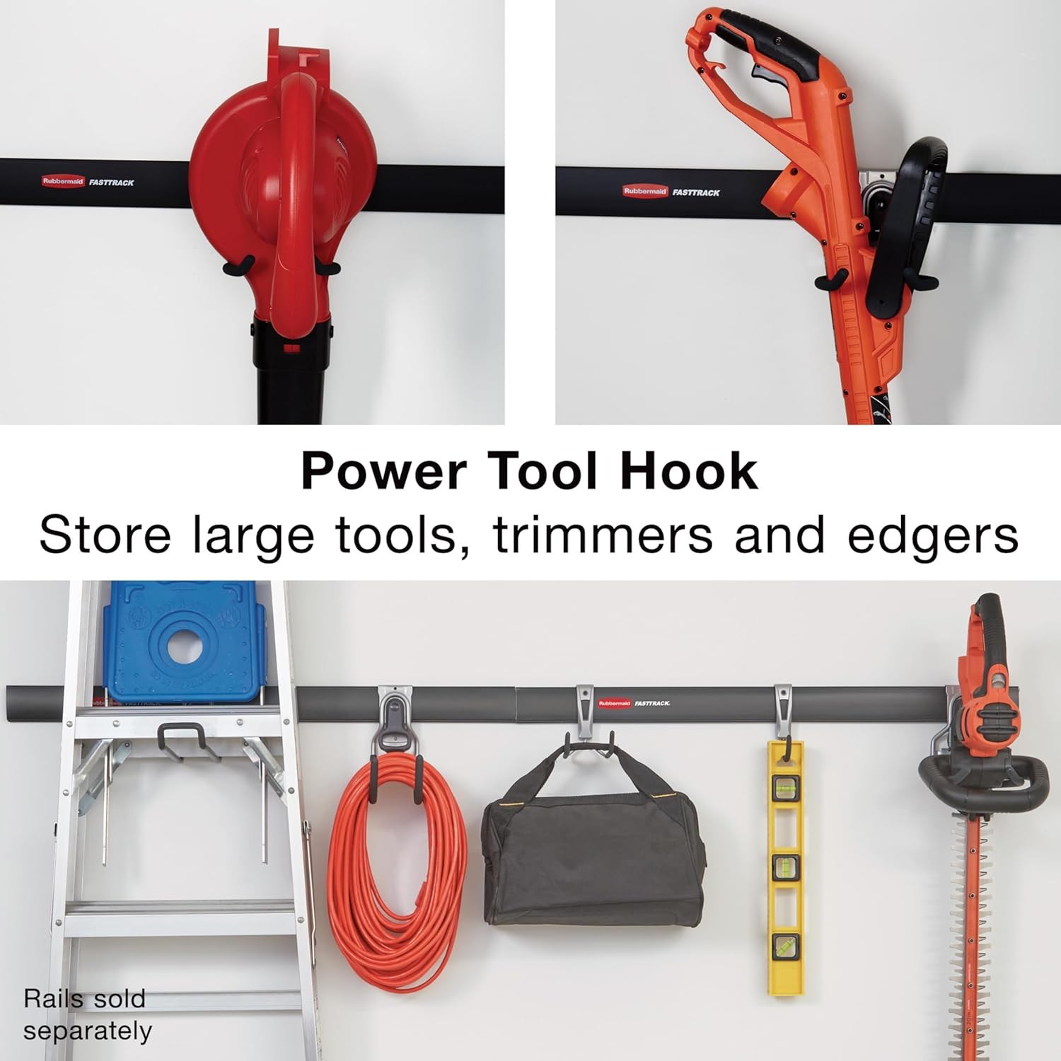 Rubbermaid FastTrack Garage Storage Wall Mounted Power Tool Hook