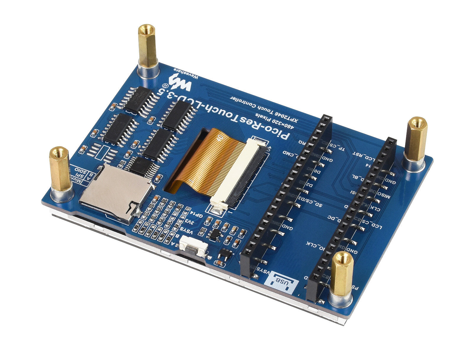 Waveshare 3.5inch Touch Display Module for Raspberry Pi Pico 480×320 SPI