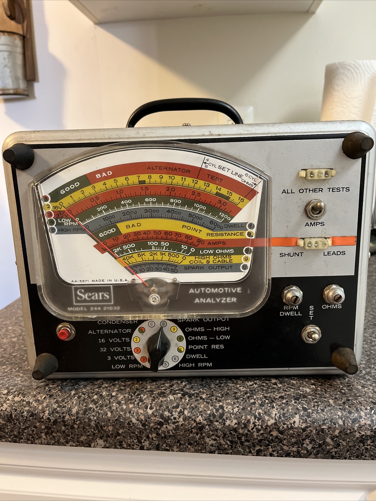 Vintage Sears Automotive Analyzer Model 244-21032