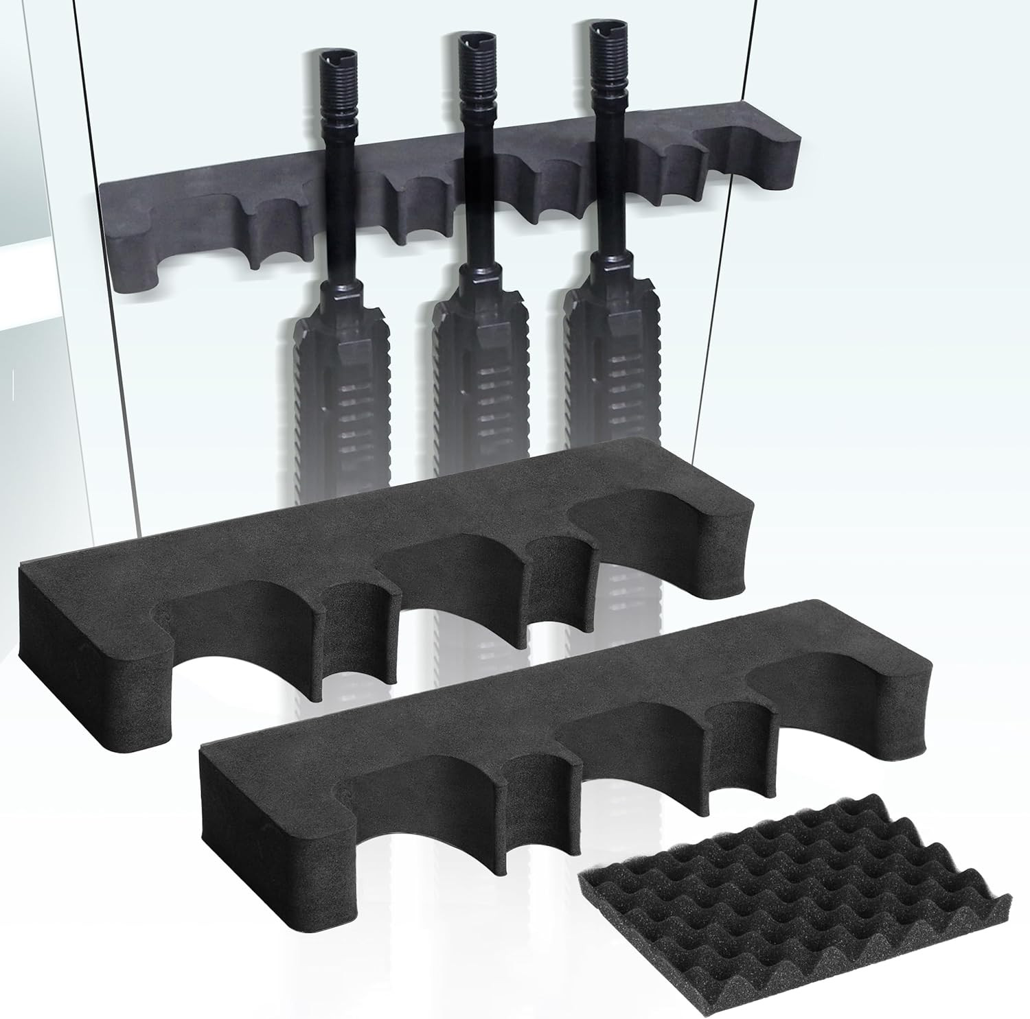 2 Pack Gun Rack for Gun Storage, Gun Safe Accessory for Rifles and Shotguns, Gun