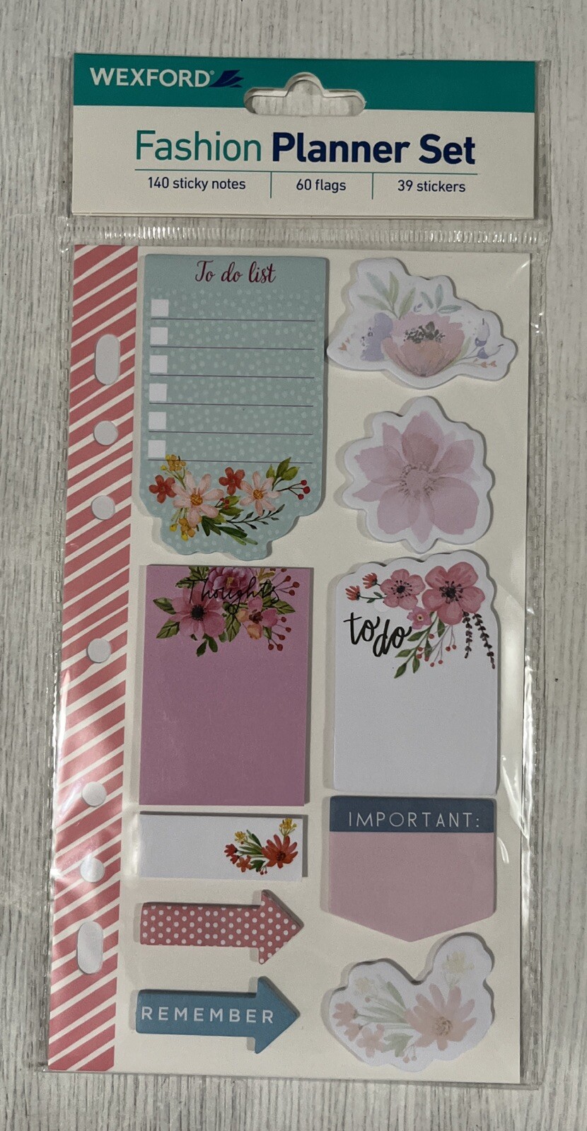 Wexford Fashion Planner Set 140 Sticky Notes 60 Flags 39 Stickers