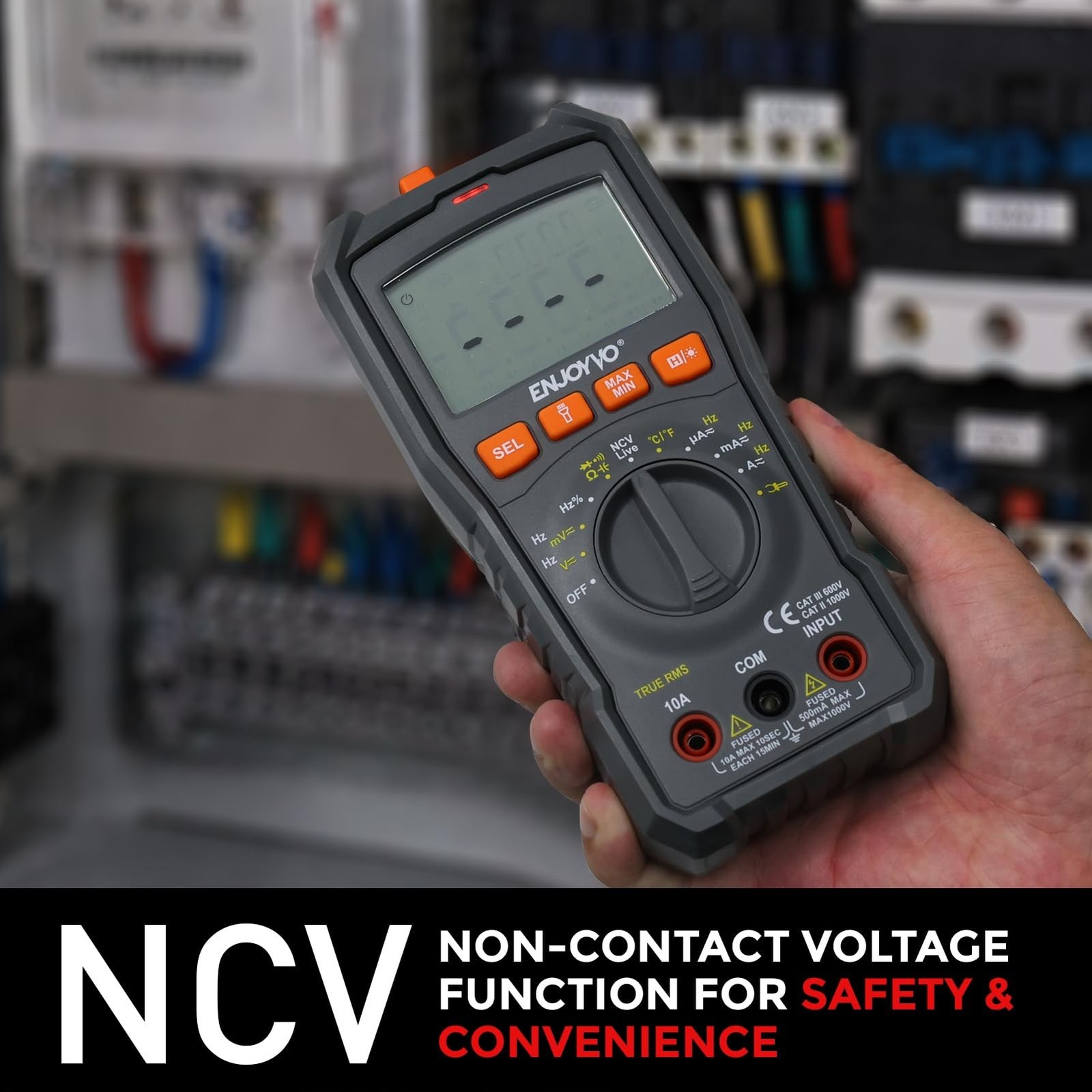 Digital Multimeter 5999 Counts TRMS, Auto-Ranging Voltage Tester with Tempera...