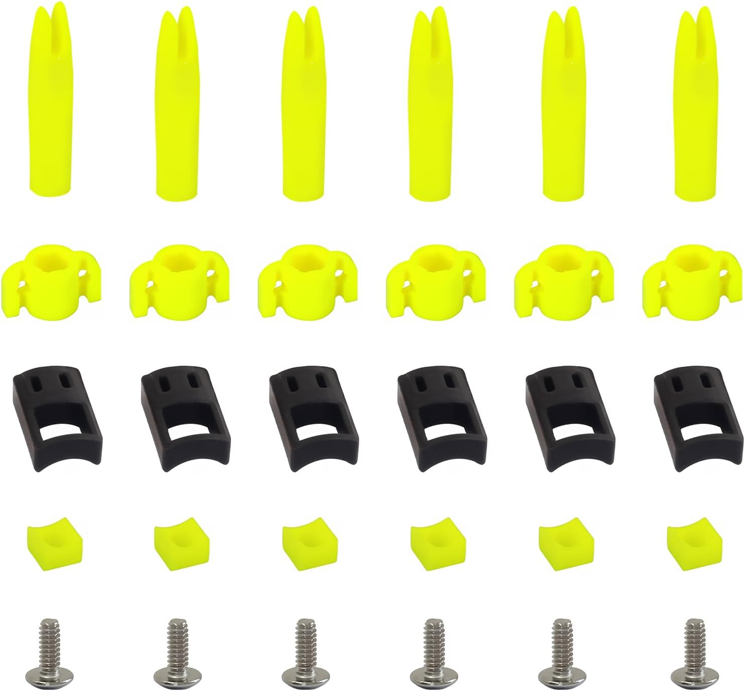 Bowfishing Arrows Safety Slides Kits 5/16 Inch (Pack of 6)