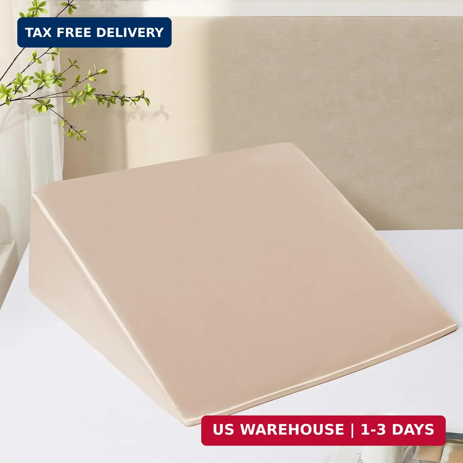 Wedge Pillow Cover 25x25 Breathable Zippered Pillowcase
