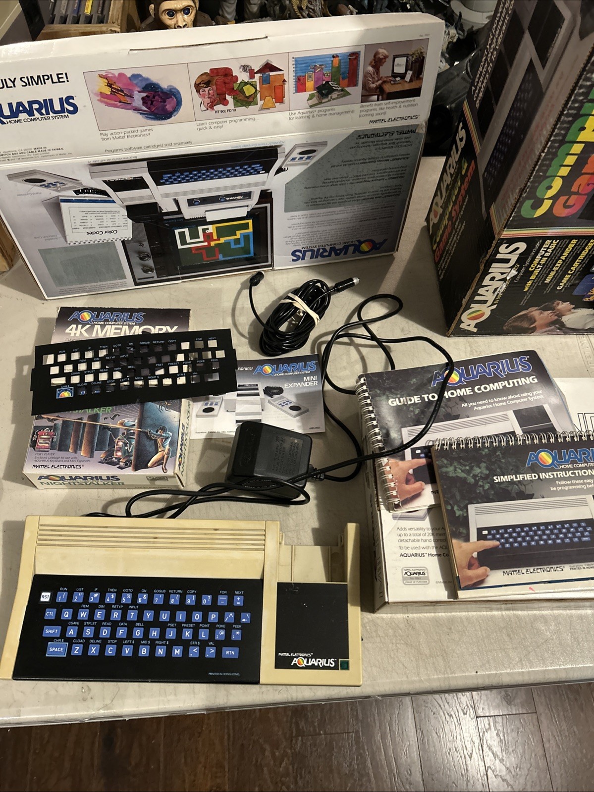 Mattel 1982 Aquarius Computer & Game System W/Nightstalker Untested As Is