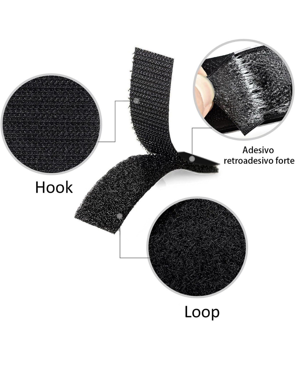 1x4 inch Hook and Loop Strips with Adhesive - 15 Sets