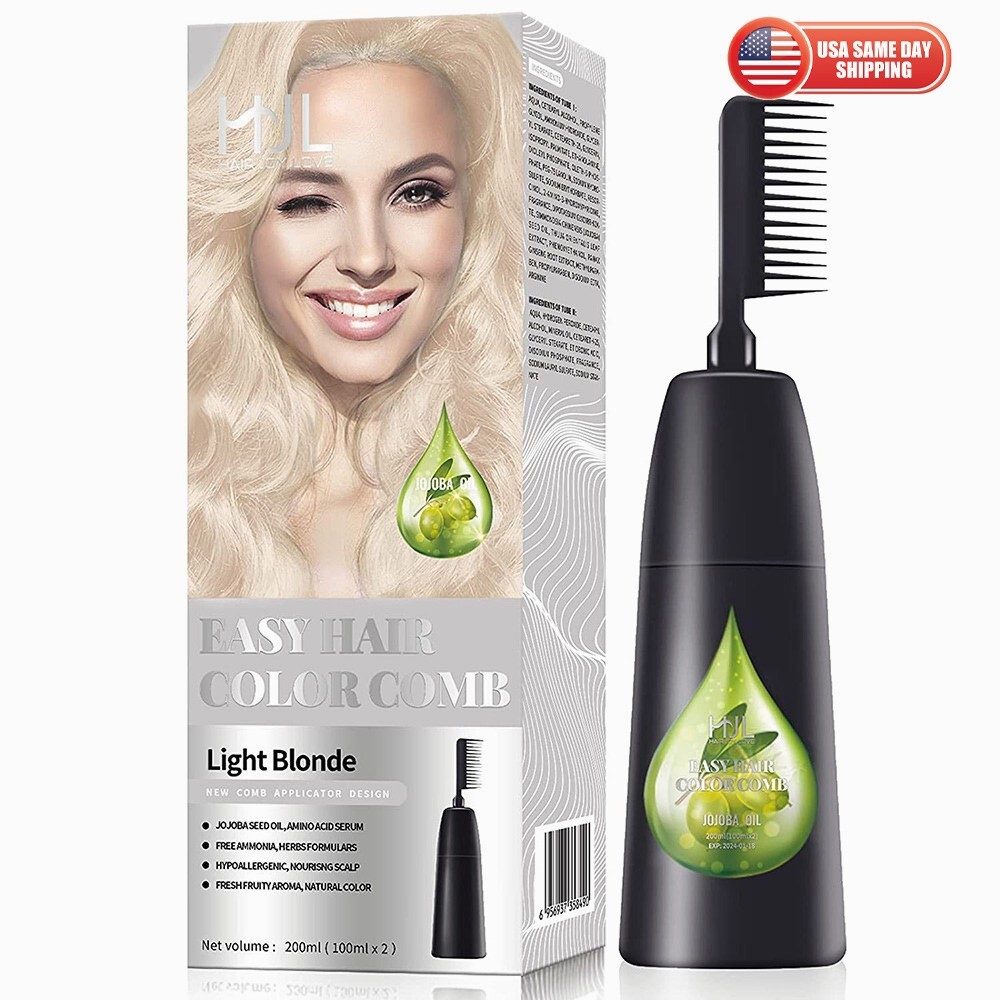 HJL 2in1 Hair Color Semi Long Lasting Permanent Foam Hair Dye Kit 7 Shades 200ml