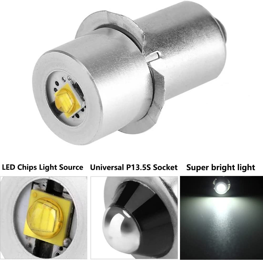 Ludopam Conversion Upgrade LED Bulb Replacement Compatible for Maglite Flashligh