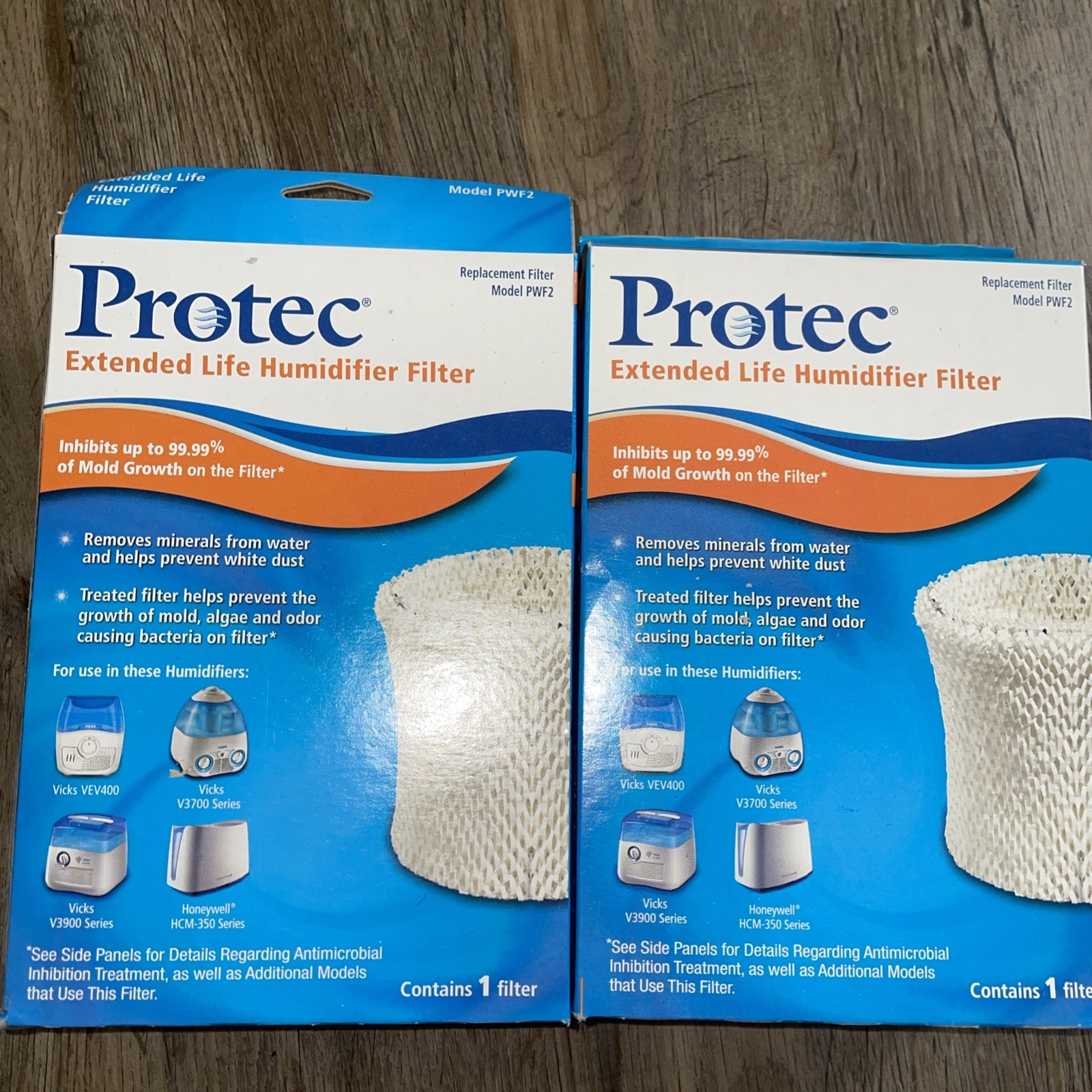 Lot Of 2 Protec Extended Life Humidifier Replacement Filter Cartridge *PWF2*
