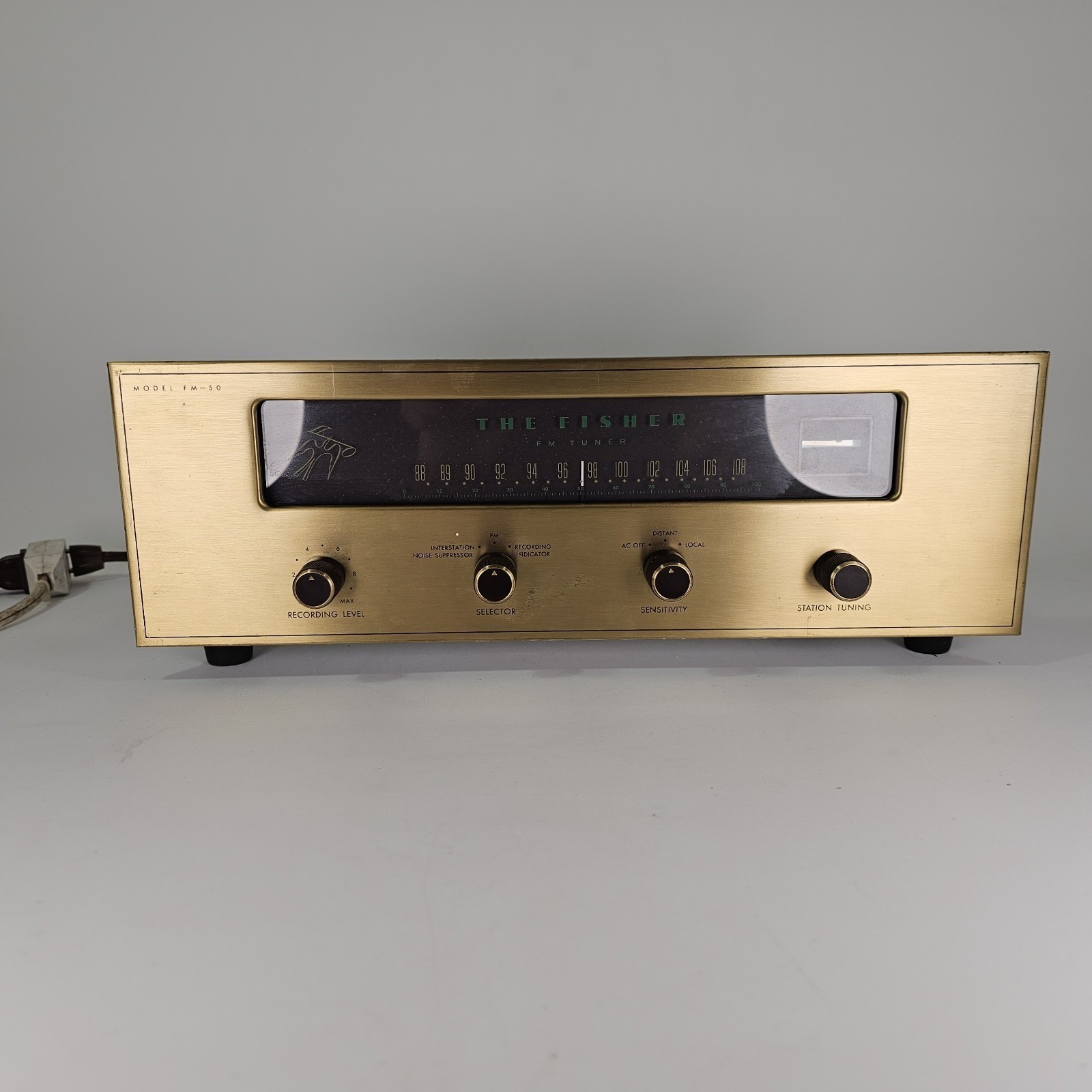 Vintage Fisher FM-50  Stereophonic Tube Tuner Serviced Radio Reciever
