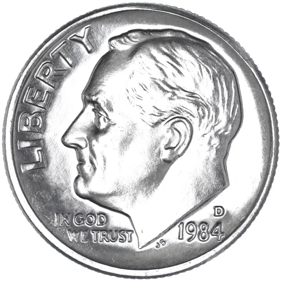 1984 D Roosevelt Dime Uncirculated US Mint