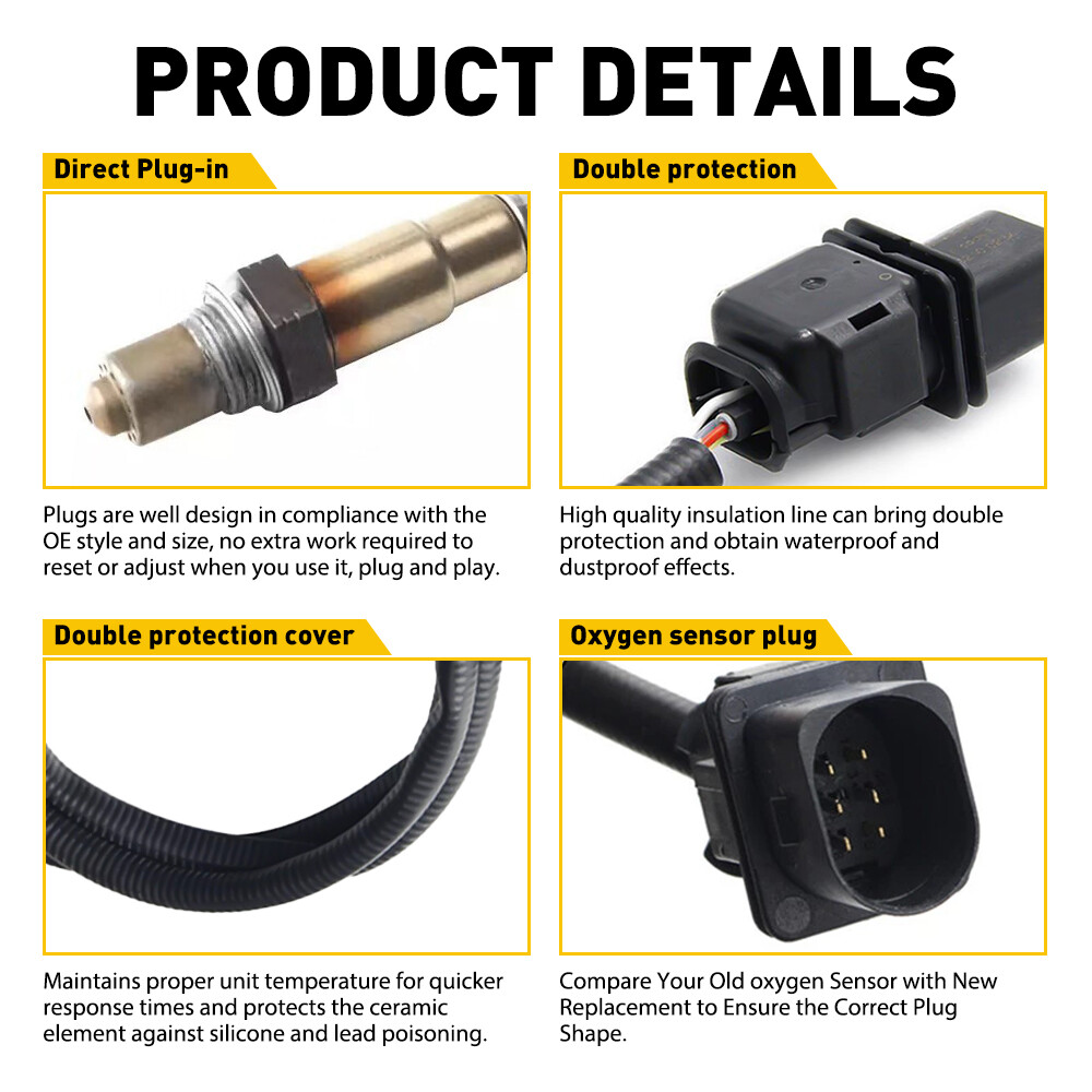 2pcs Oxygen Sensor O2 For 12 13 14 15 16 17 Hyundai Accent Veloster Kia Rio 1.6L