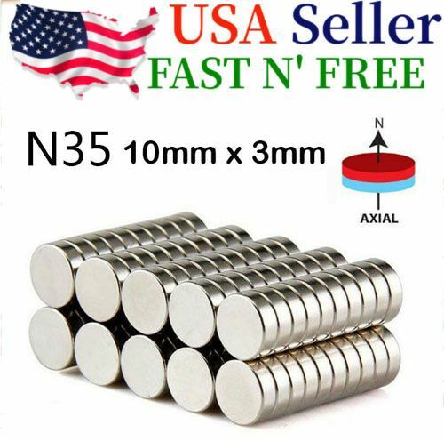 20 50 100 Pcs Super Strong Round Disc N35 10 x 3mm Magnets Rare Earth Neodymium