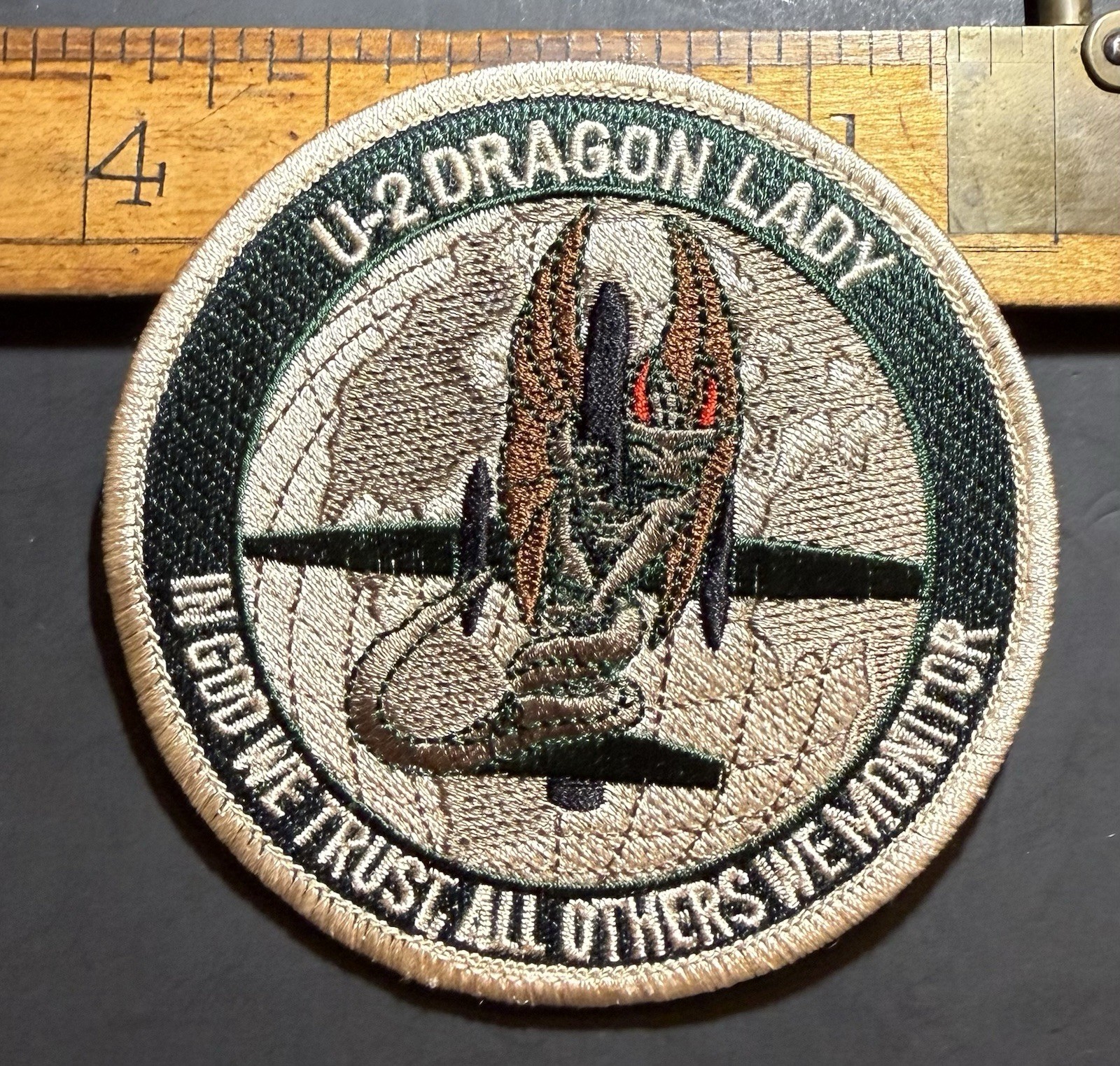 CIA U2 DRAGON LADY vêlkrö PATCH IN GOD WE TRUST MONITOR ALL OTHERS WE MONITOR b1